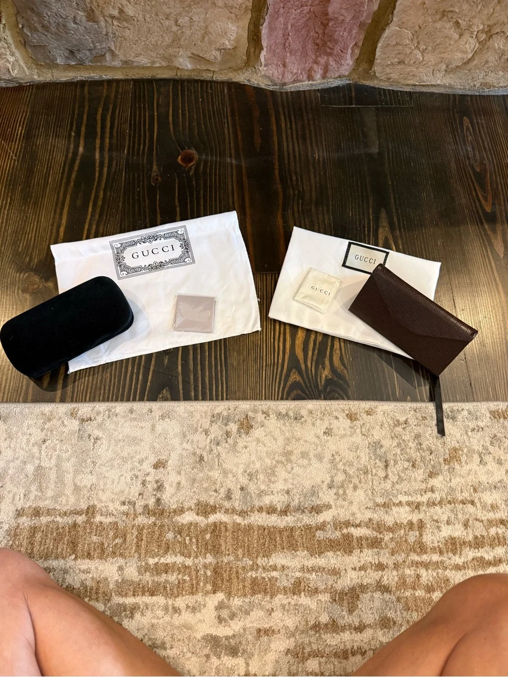 Gucci luxury packaging, dust bags, cases, pouches, bundle